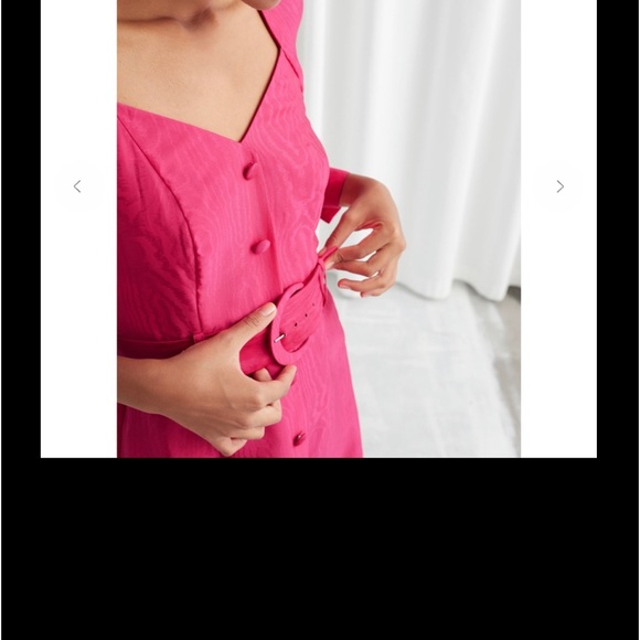 & other stories puff sleeve belted mini dress - Picture 4 of 4